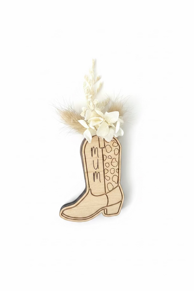 Dried Flower Boot Magnet