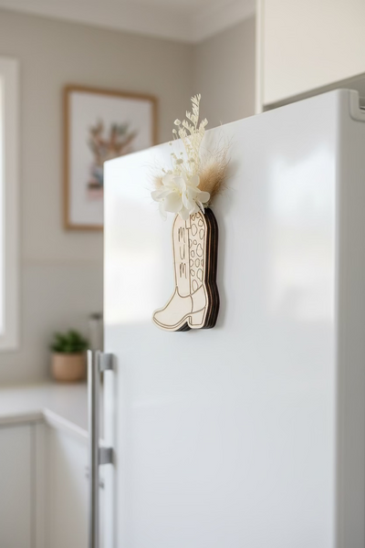 Dried Flower Boot Magnet