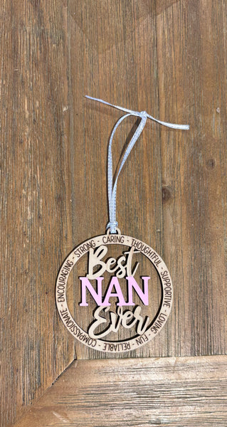 Best Nan Ever Ornament