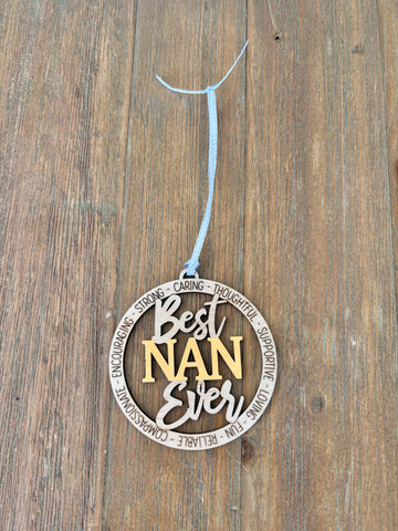 Best Nan Ever Ornament