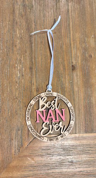 Best Nan Ever Ornament