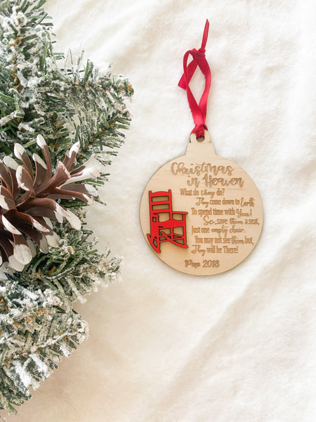 Christmas in Heaven memorial ornament