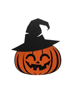 Pumpkin Head with hat mini sign