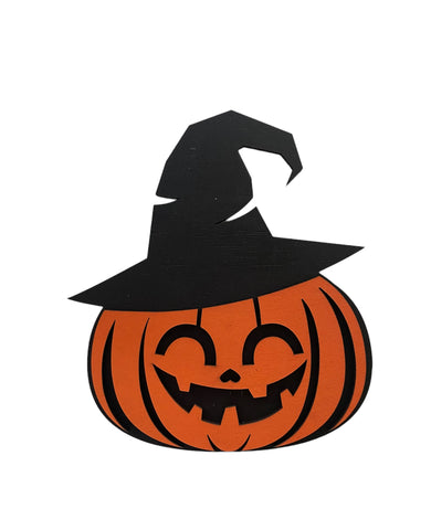 Pumpkin Head with hat mini sign